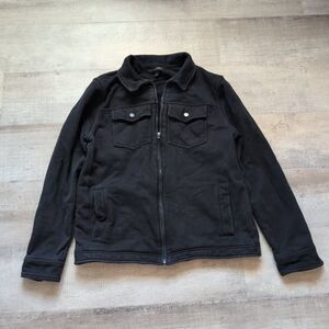 Banana Republic Men’s 100% Cotton Black Full Zip Collared Jacket Size L
